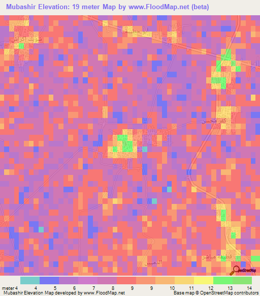 Mubashir,Egypt Elevation Map