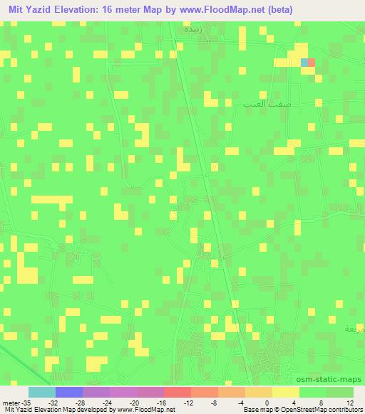 Mit Yazid,Egypt Elevation Map