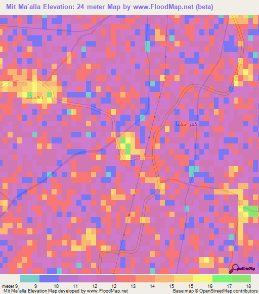 Mit Ma`alla,Egypt Elevation Map