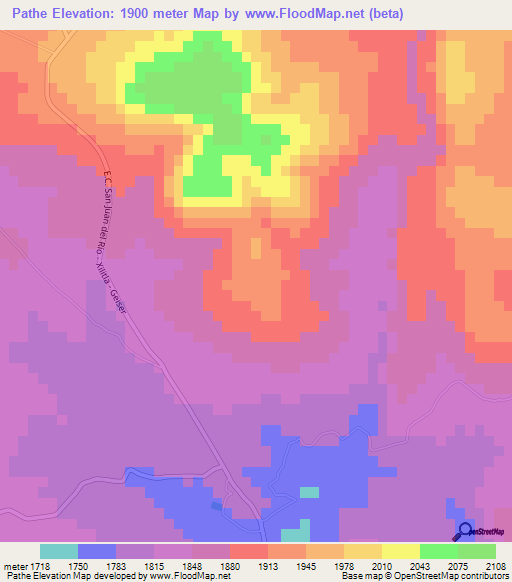 Pathe,Mexico Elevation Map