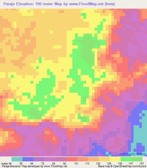 Paraje,Mexico Elevation Map