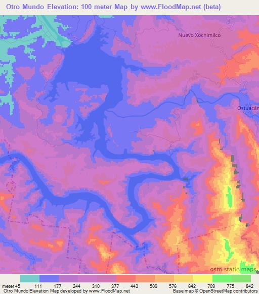 Otro Mundo,Mexico Elevation Map