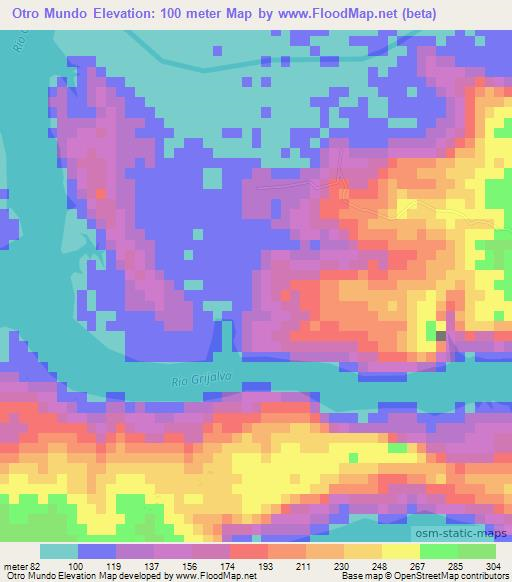 Otro Mundo,Mexico Elevation Map