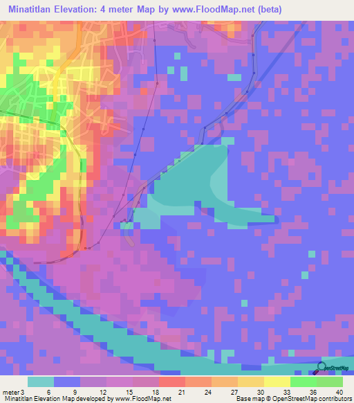 Minatitlan,Mexico Elevation Map