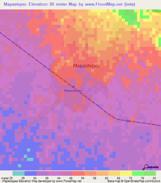 Mapastepec,Mexico Elevation Map