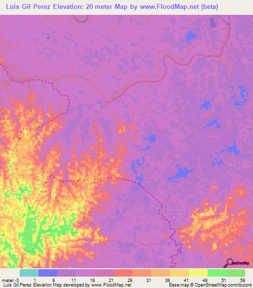 Luis Gil Perez,Mexico Elevation Map