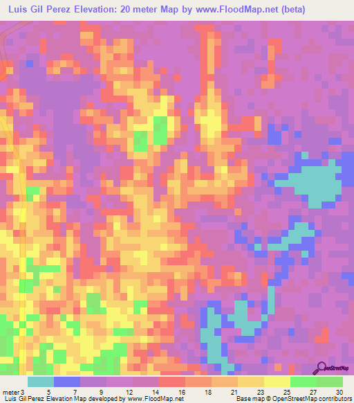 Luis Gil Perez,Mexico Elevation Map