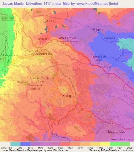 Lucas Martin,Mexico Elevation Map