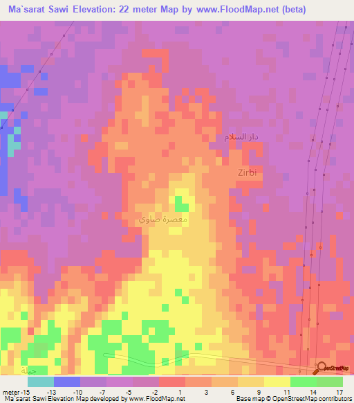 Ma`sarat Sawi,Egypt Elevation Map