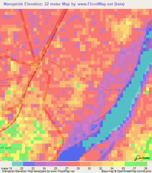 Manqarish,Egypt Elevation Map