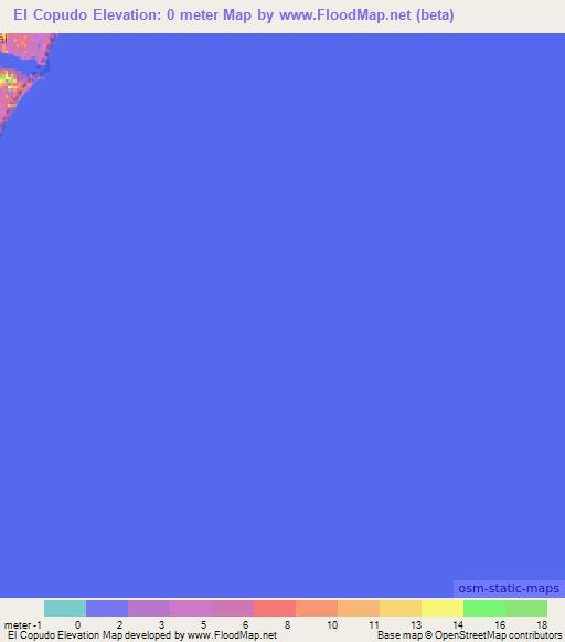 El Copudo,Mexico Elevation Map