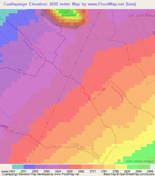 Cuatlapango,Mexico Elevation Map