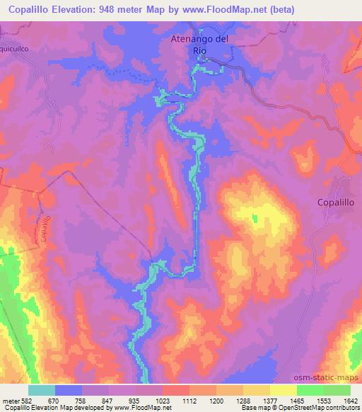 Copalillo,Mexico Elevation Map