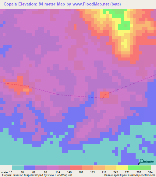 Copala,Mexico Elevation Map