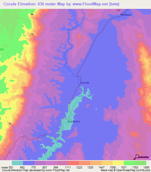 Cocula,Mexico Elevation Map