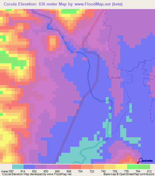 Cocula,Mexico Elevation Map