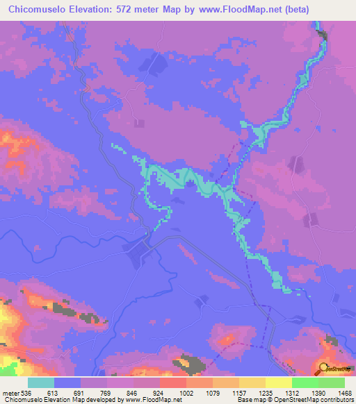 Chicomuselo,Mexico Elevation Map