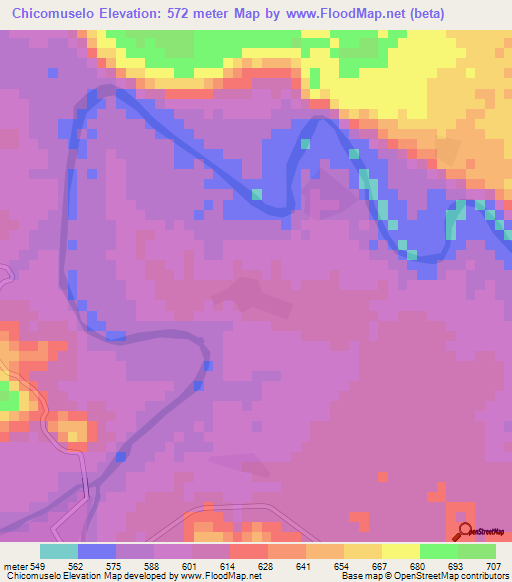 Chicomuselo,Mexico Elevation Map