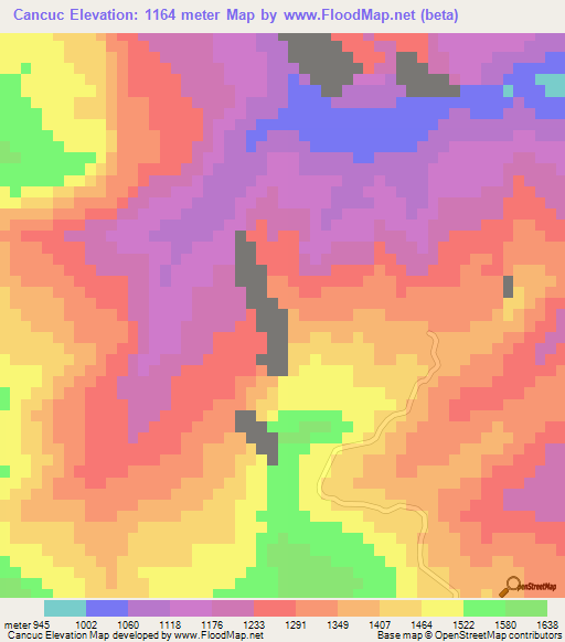 Cancuc,Mexico Elevation Map