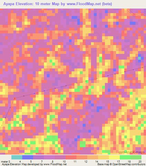 Ayapa,Mexico Elevation Map