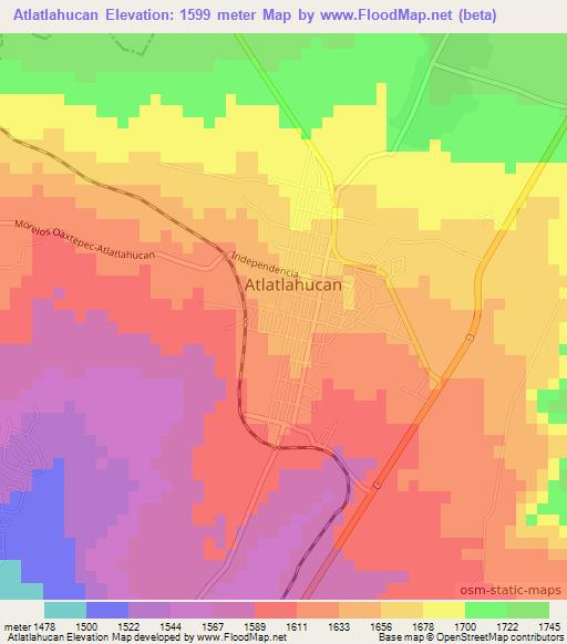 Atlatlahucan,Mexico Elevation Map