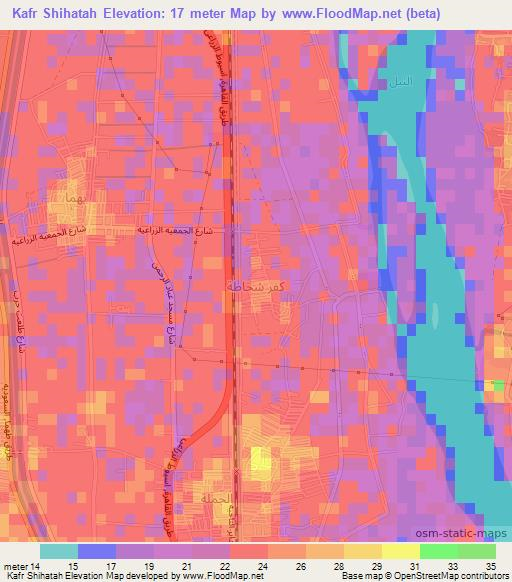 Kafr Shihatah,Egypt Elevation Map