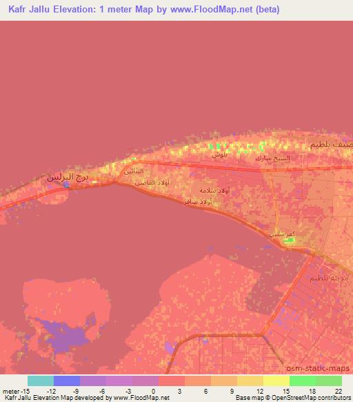 Kafr Jallu,Egypt Elevation Map