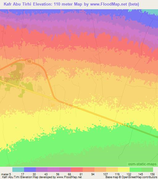 Kafr Abu Tirhi,Egypt Elevation Map