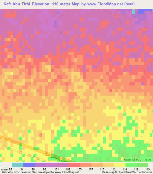 Kafr Abu Tirhi,Egypt Elevation Map