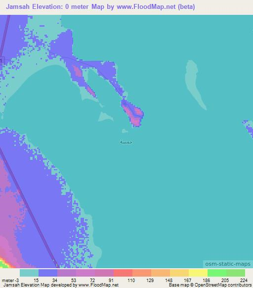 Jamsah,Egypt Elevation Map