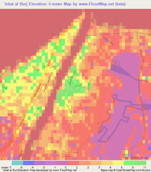 `Izbat al Burj,Egypt Elevation Map