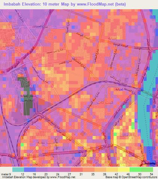 Imbabah,Egypt Elevation Map