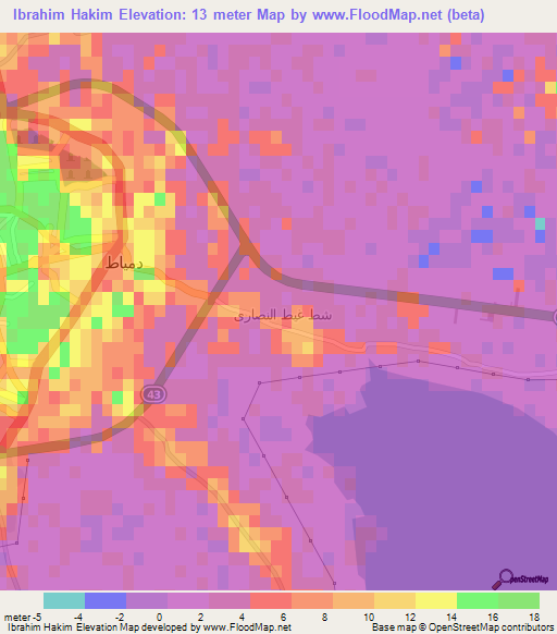 Ibrahim Hakim,Egypt Elevation Map