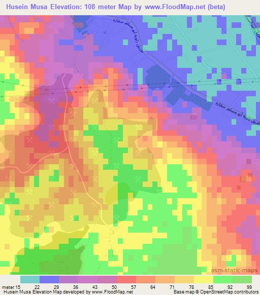 Husein Musa,Egypt Elevation Map