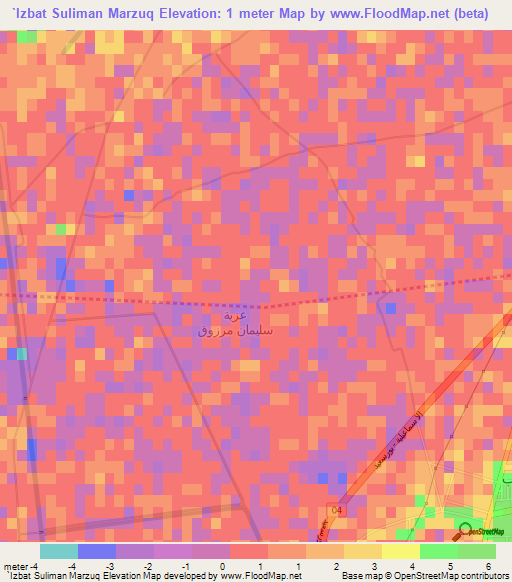 `Izbat Suliman Marzuq,Egypt Elevation Map