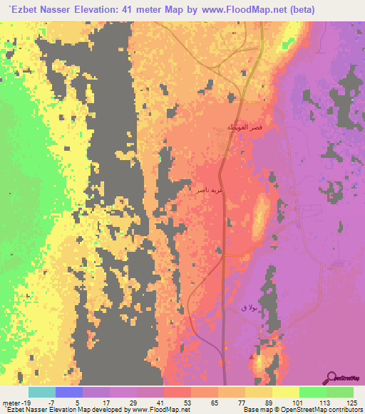 `Ezbet Nasser,Egypt Elevation Map