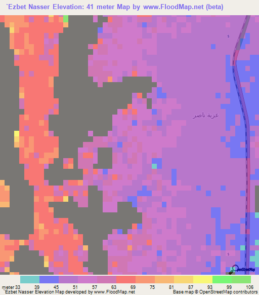 `Ezbet Nasser,Egypt Elevation Map