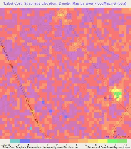 `Ezbet Costi Straphatis,Egypt Elevation Map