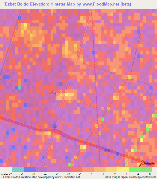 `Ezbet Boldo,Egypt Elevation Map