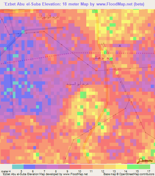 `Ezbet Abu el-Suba,Egypt Elevation Map