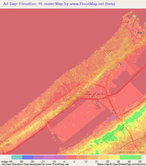 Ad Dayr,Egypt Elevation Map