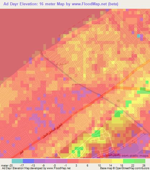 Ad Dayr,Egypt Elevation Map