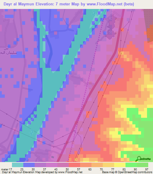 Dayr al Maymun,Egypt Elevation Map