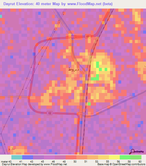 Dayrut,Egypt Elevation Map