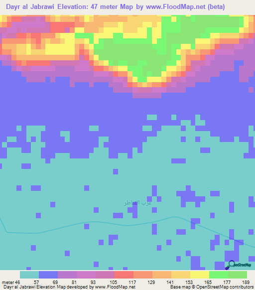 Dayr al Jabrawi,Egypt Elevation Map