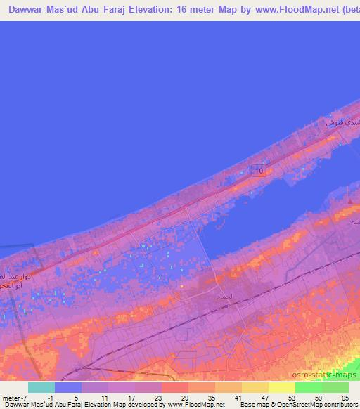 Dawwar Mas`ud Abu Faraj,Egypt Elevation Map