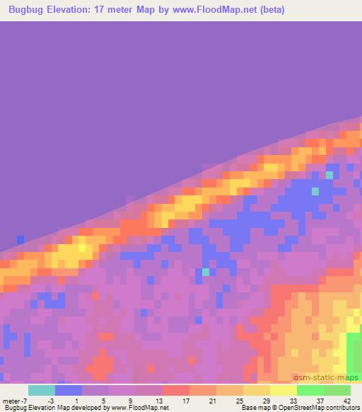 Bugbug,Egypt Elevation Map