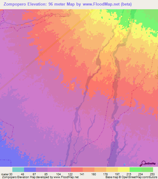 Zompopero,Guatemala Elevation Map