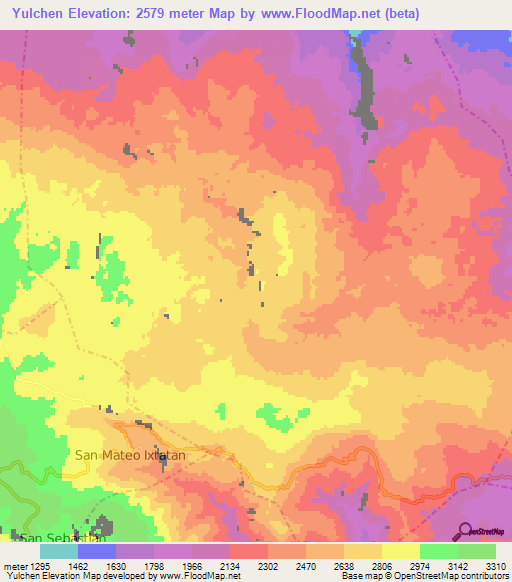 Yulchen,Guatemala Elevation Map