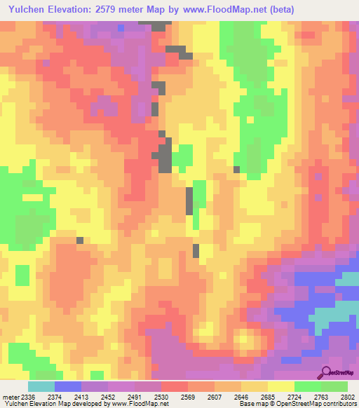 Yulchen,Guatemala Elevation Map